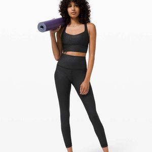 Lululemon Align Pant (black emboss) high rise legging 25", buttery Nulu fabric